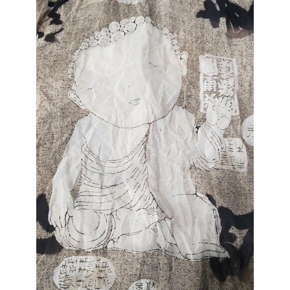 Chico's Design Buddha 100% Silk Button Up Sheer Blouse Shirt | Size 0 - Picture 3 of 6